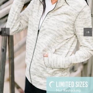Zyia Cream Combo Zip-up Sweatshirt